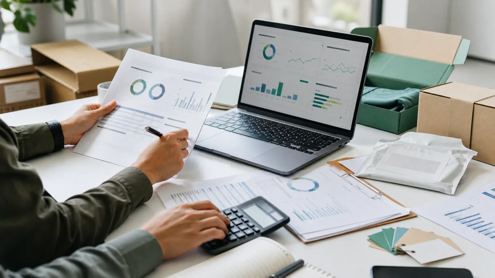 Responsable de ecommerce calculando ROAS real con informes de campañas, pedidos, devoluciones y margen de producto.