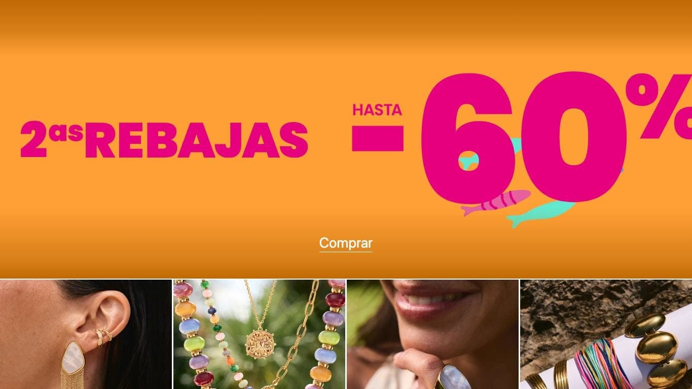 Captura de la home de Singularu, tienda oficial de bisutería y joyería de moda.