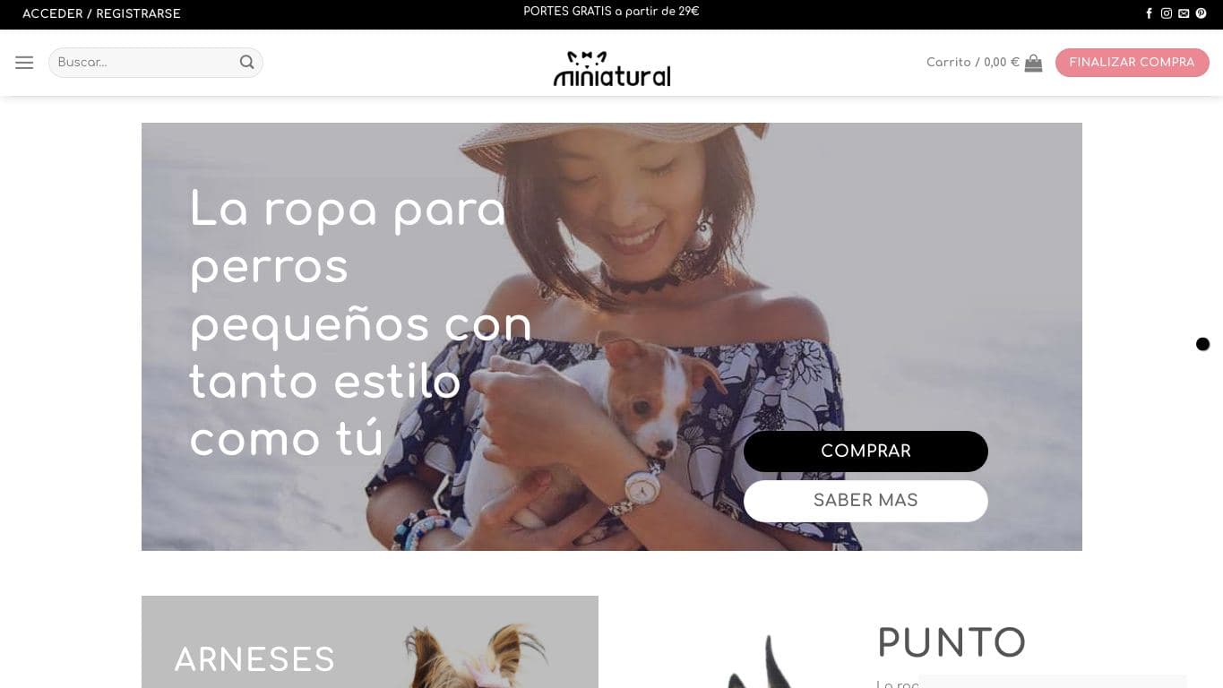 Online dog clothing shop homepage used as the hero image for a TienRank buying guide