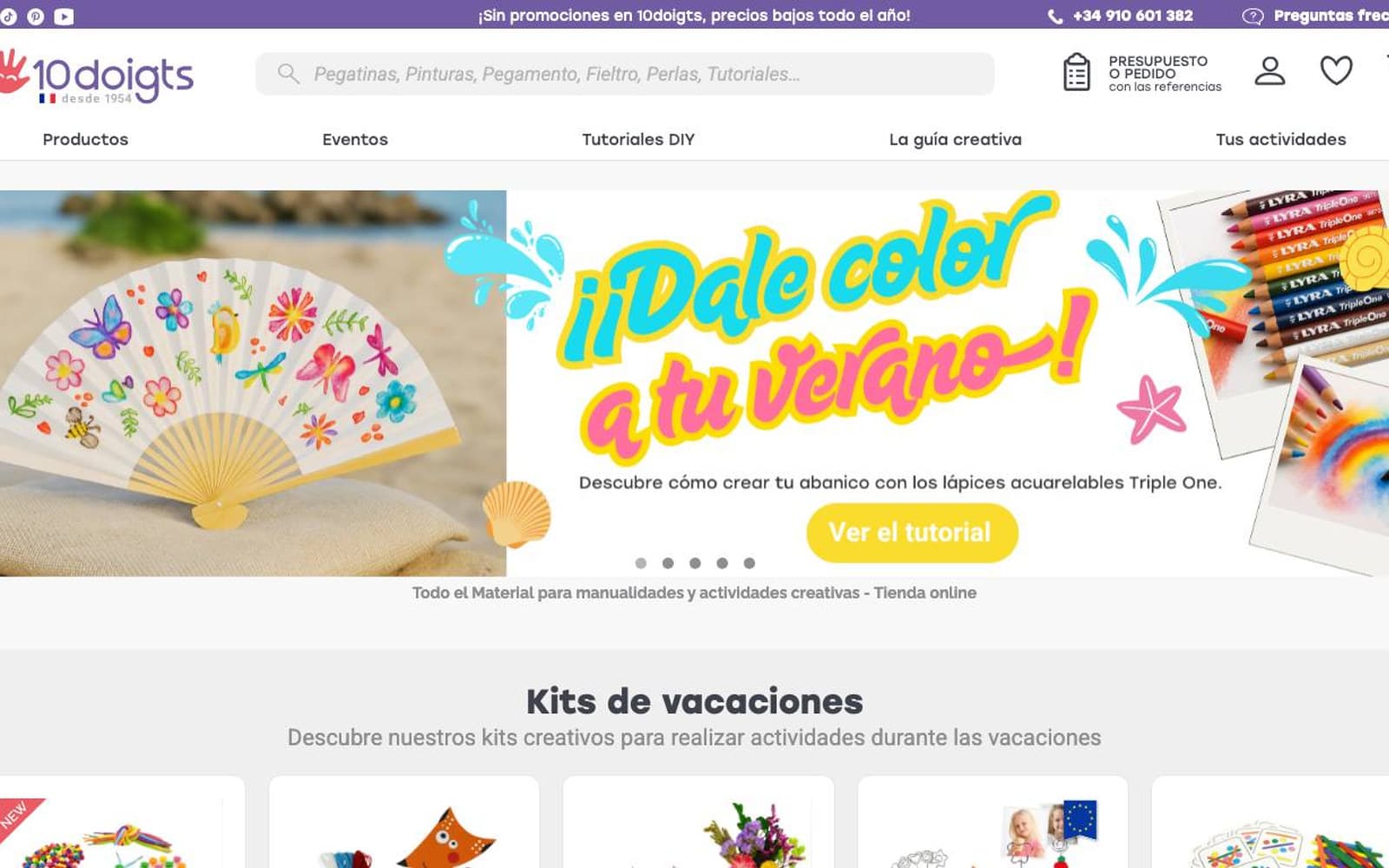 Captura limpia de la home oficial de 10doigts.