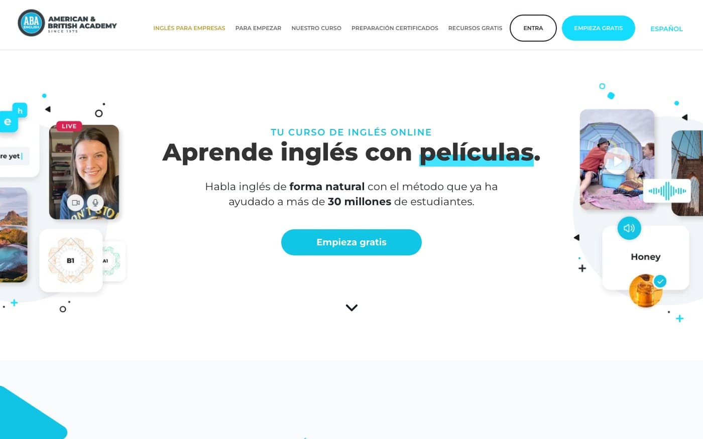 Captura oficial de ABA English