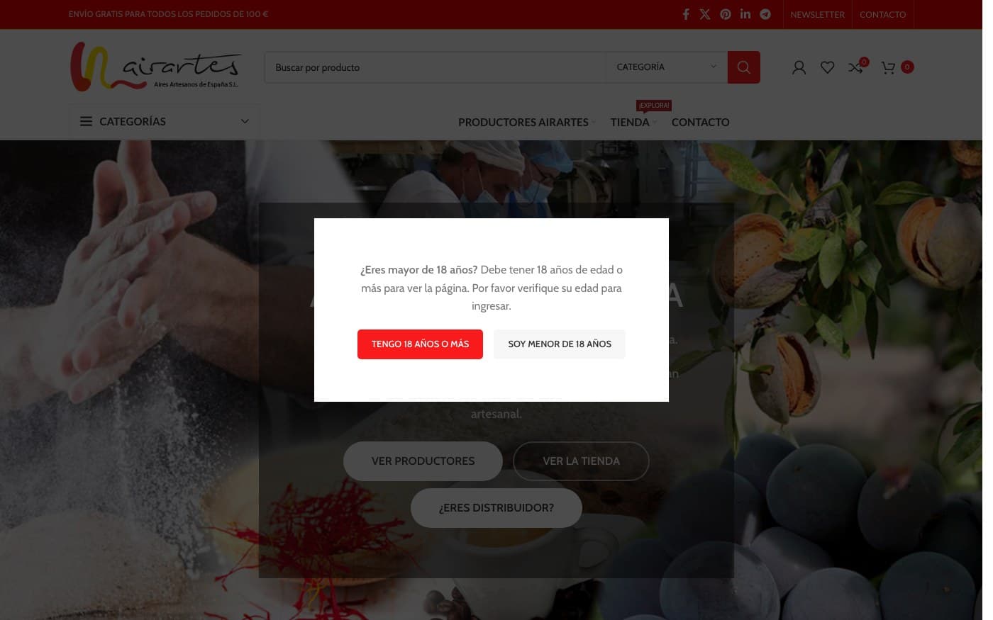 Captura limpia de Panalia, tienda de productos locales incluida en la guía