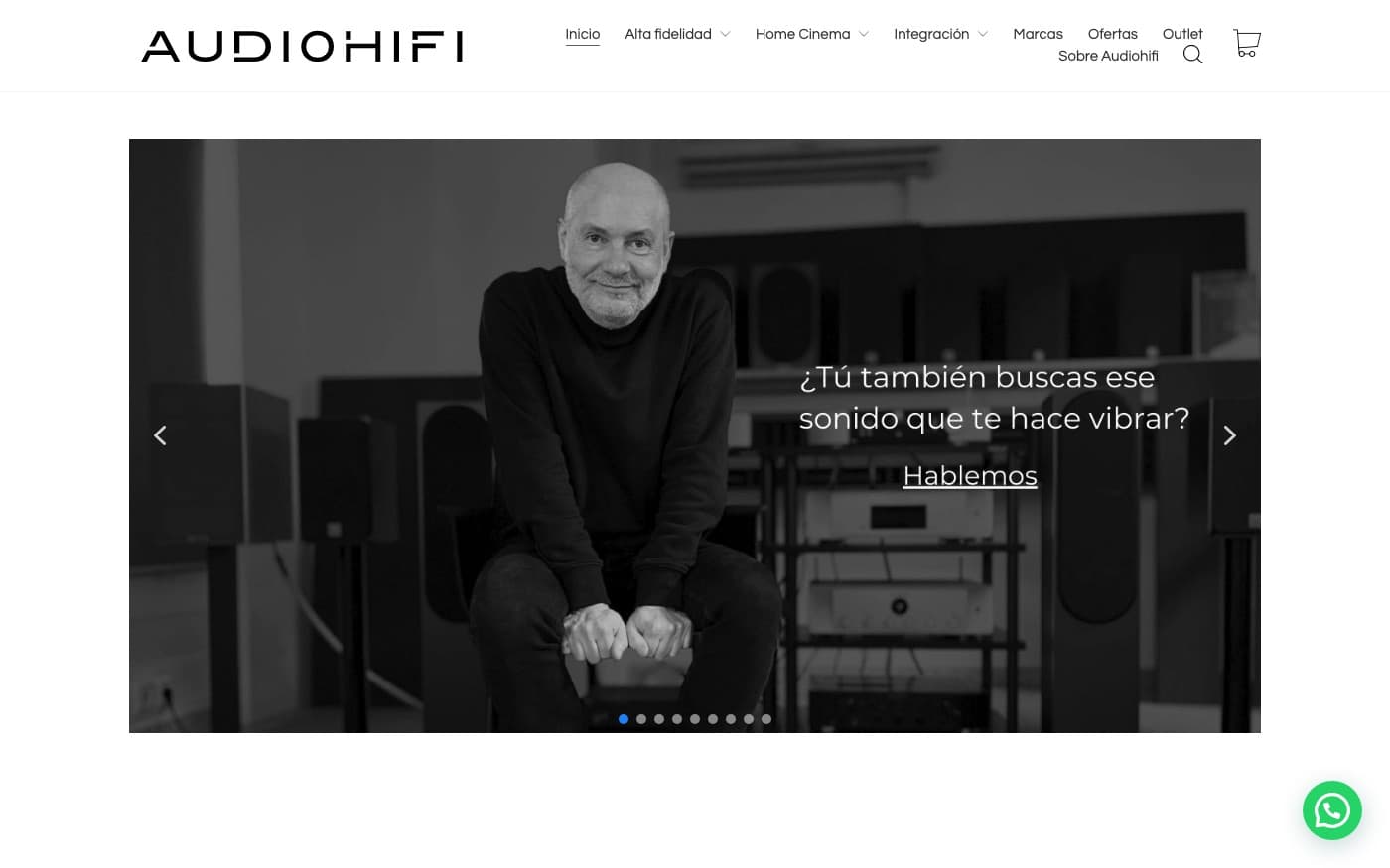 Captura limpia de la home oficial de Audiohifi