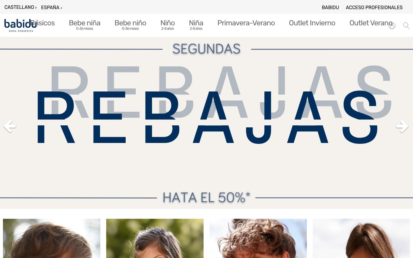 Captura limpia de la home oficial de Babidu