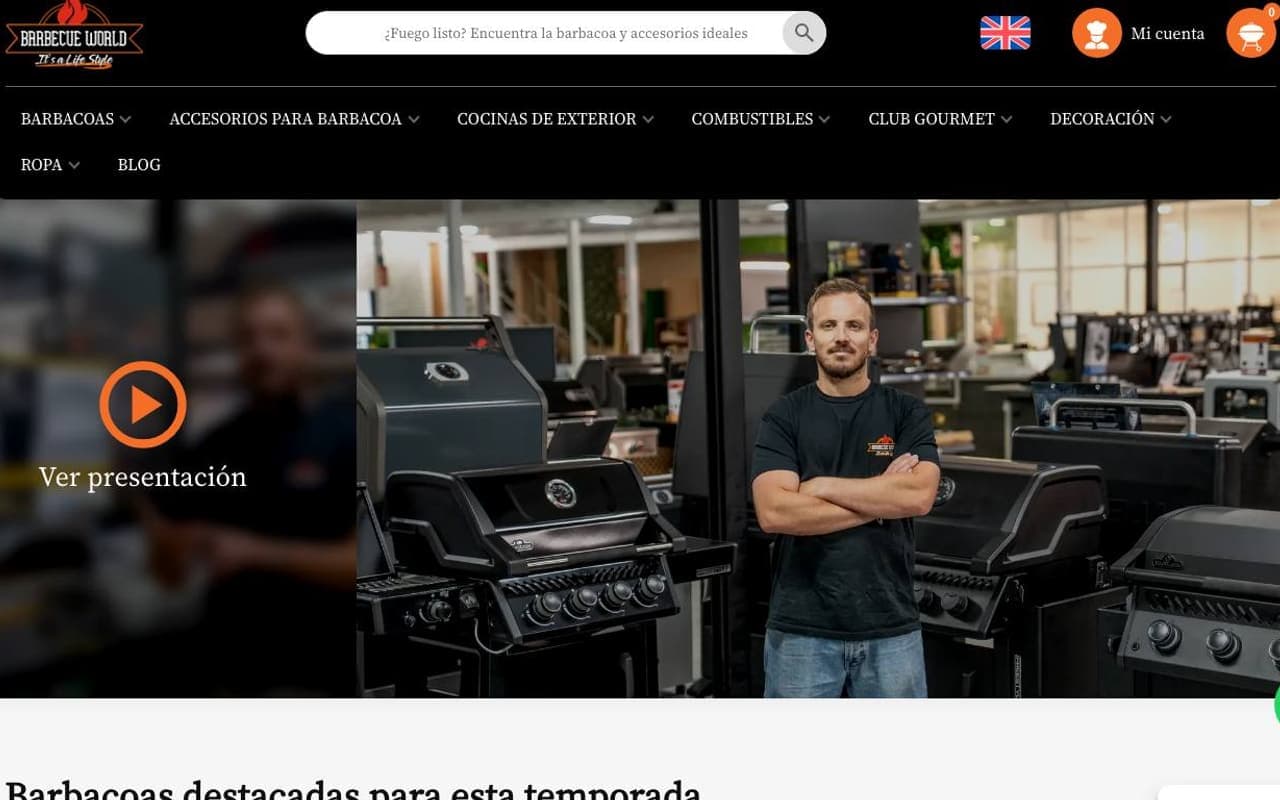 Captura limpia de la home de Zona Barbacoa, tienda incluida en la guía.