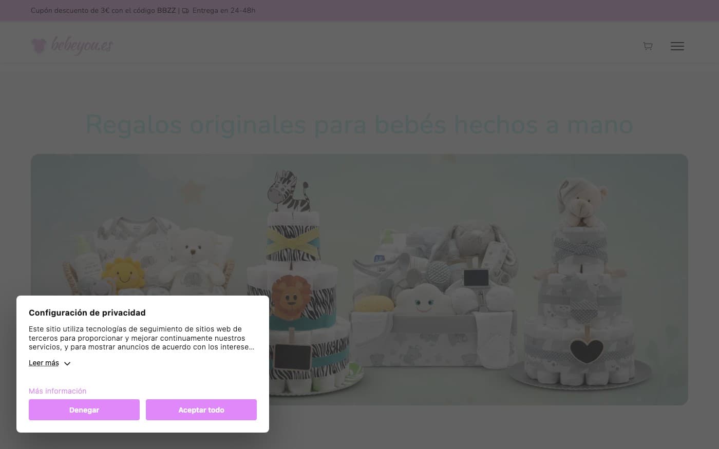Captura limpia de la home oficial de Bebeyou.