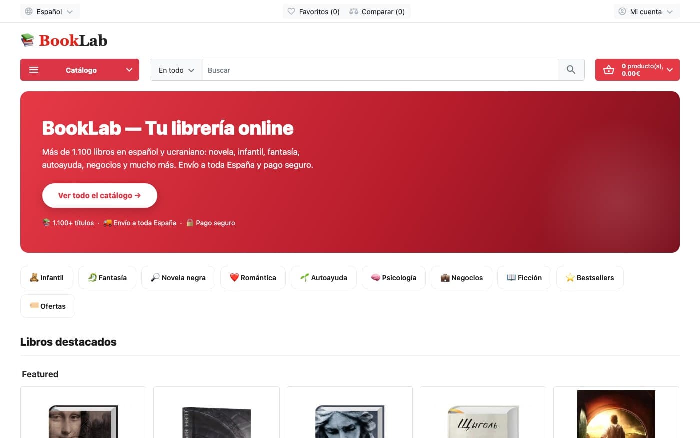 Captura oficial de BookLab