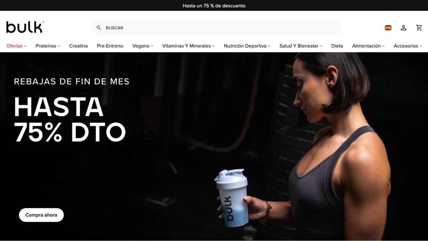 Captura de la home de Bulk