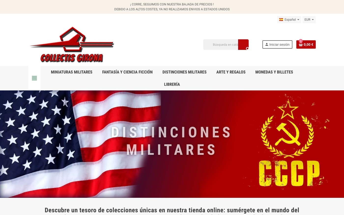 Captura limpia de la home oficial de Collectis Girona.