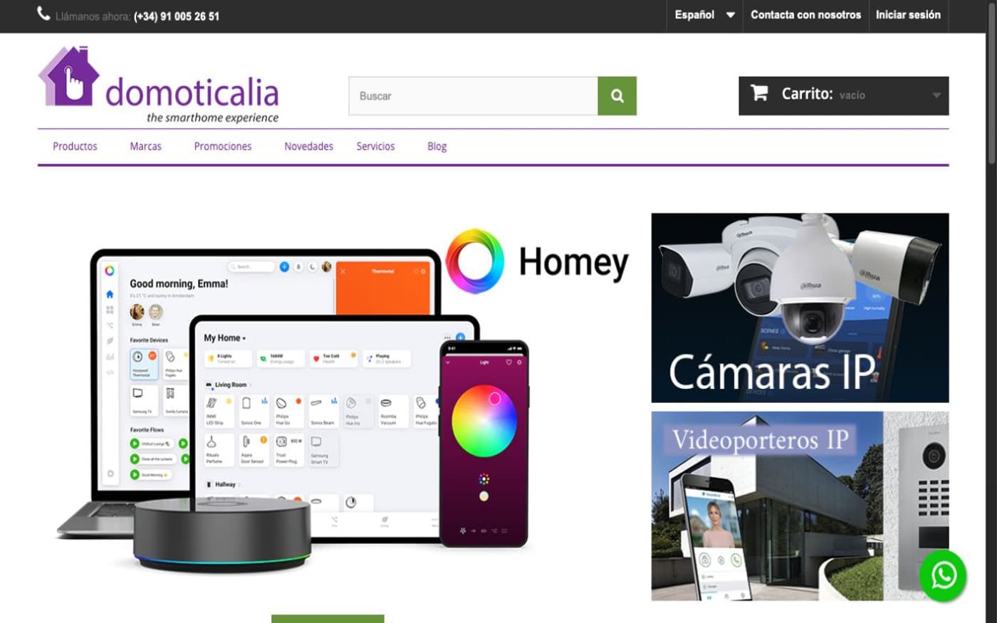 Captura limpia de una tienda Smart Home incluida en la guía