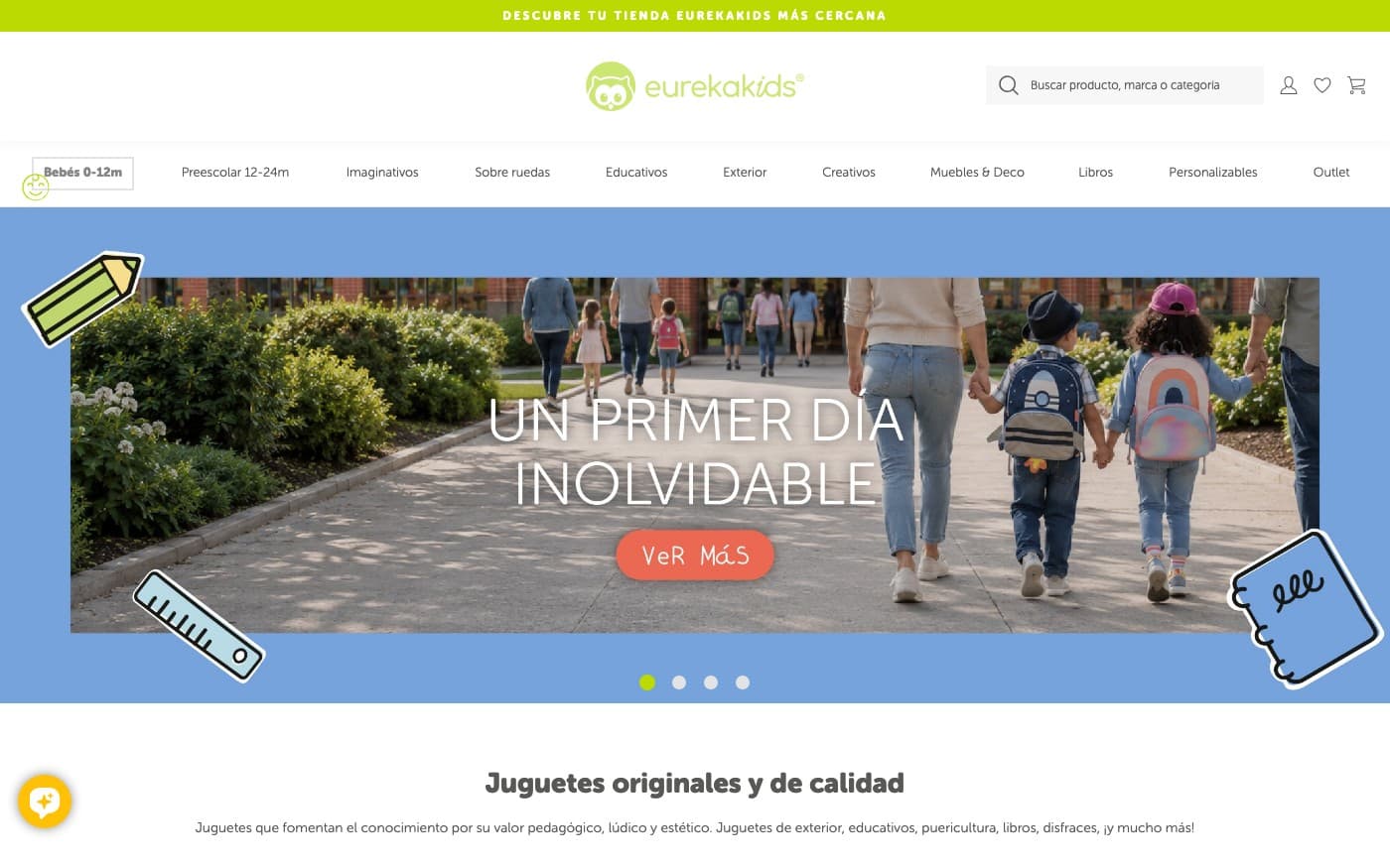 Captura limpia de la home oficial de EurekaKids.