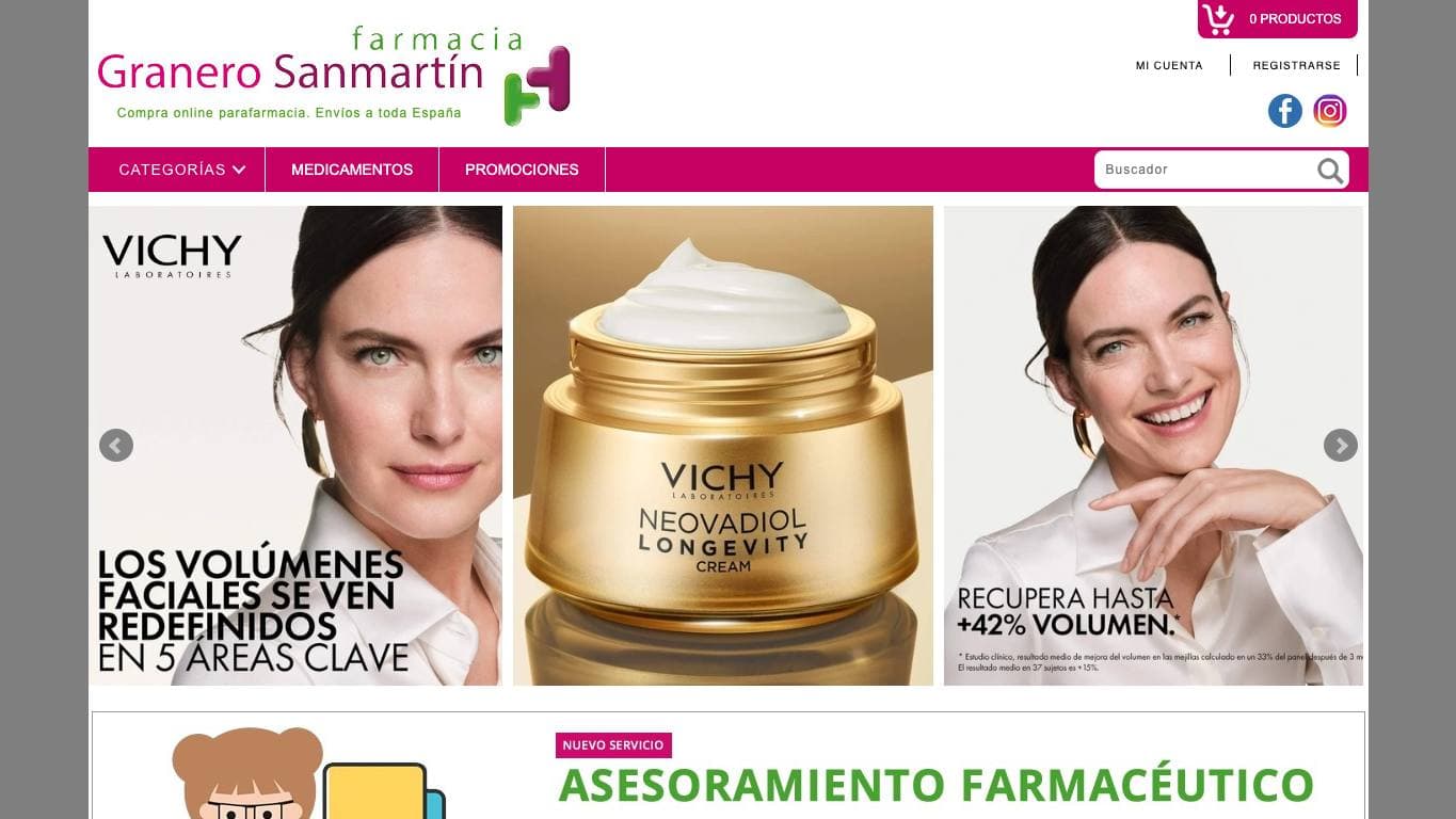 Captura limpia de una tienda online incluida en la guía de salud articular.