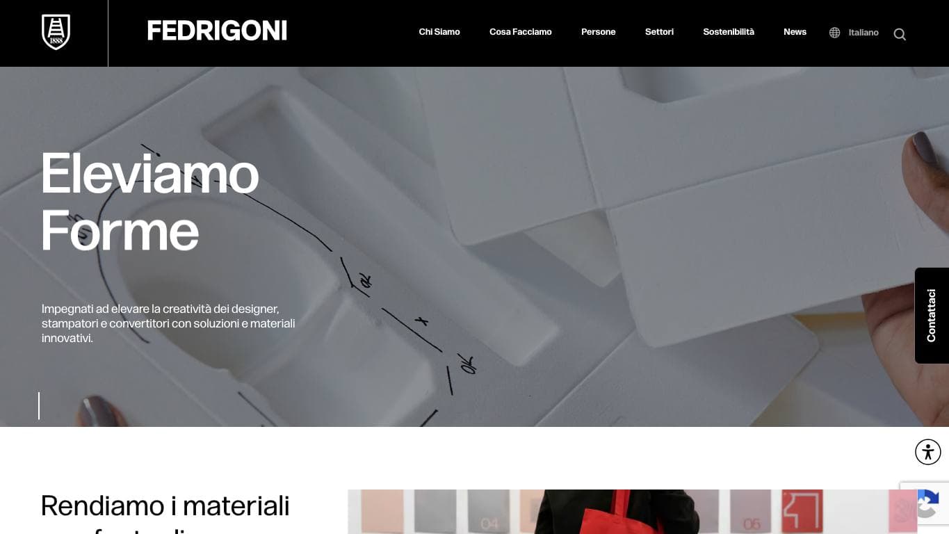 Captura limpia de la home oficial de Fedrigoni, incluida en la guía de papeles especiales.
