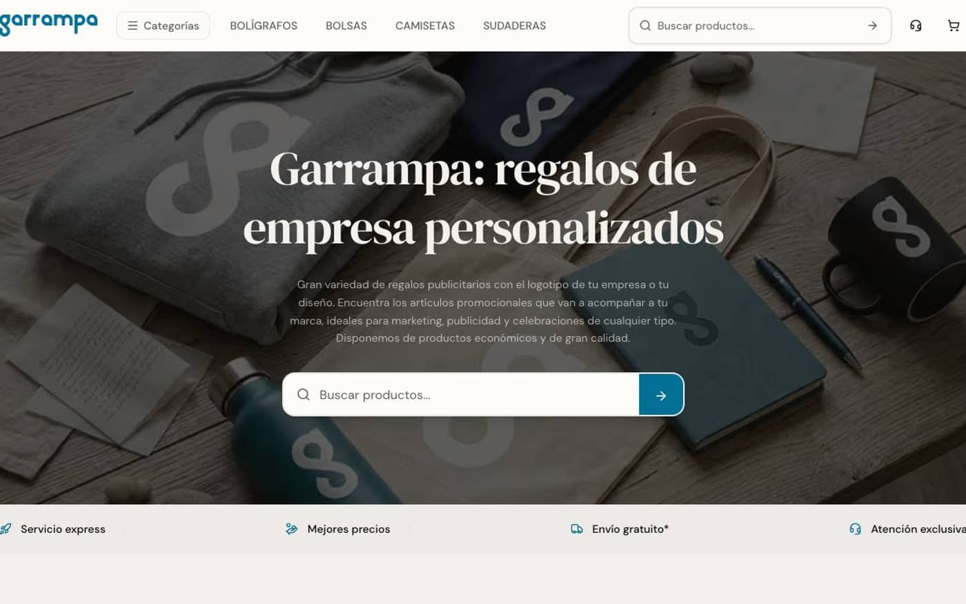 Catálogo de merchandising personalizado de Garrampa