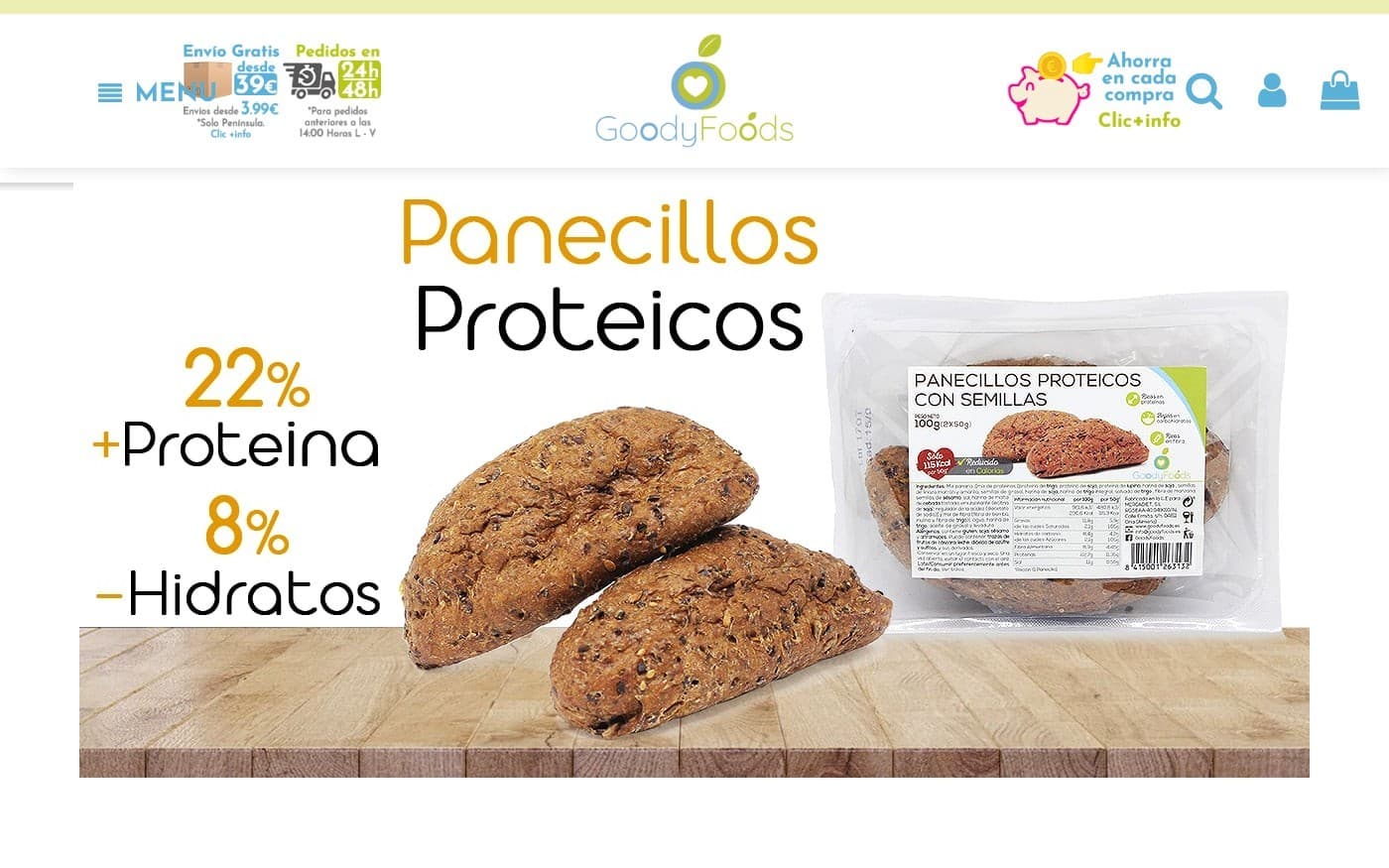 Captura limpia de la home oficial de GoodyFoods.