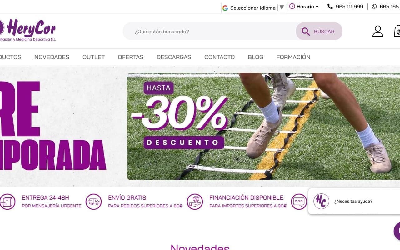 Captura limpia de una tienda oficial de recuperación