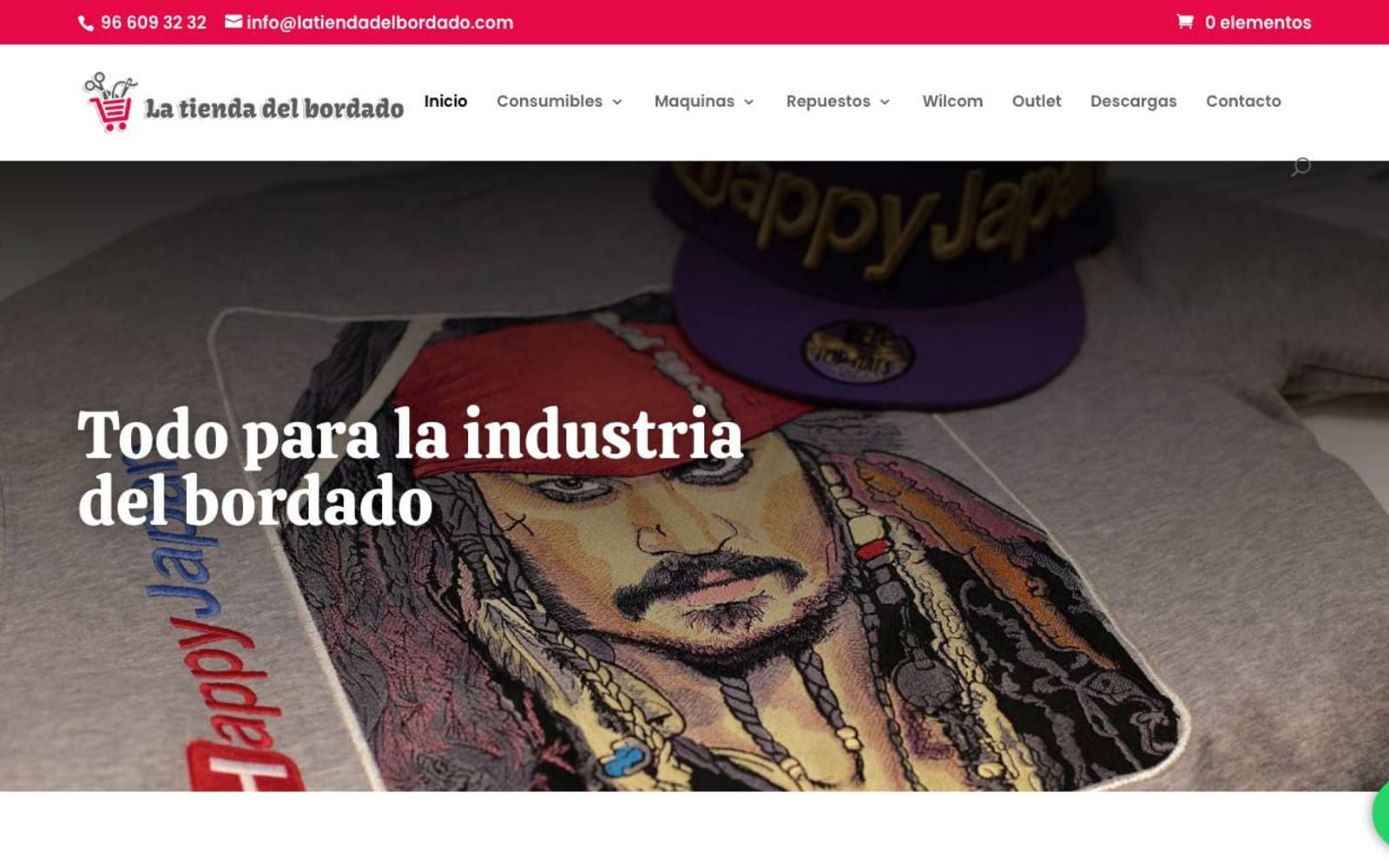 Captura limpia de la home oficial de La Tienda del Bordado.