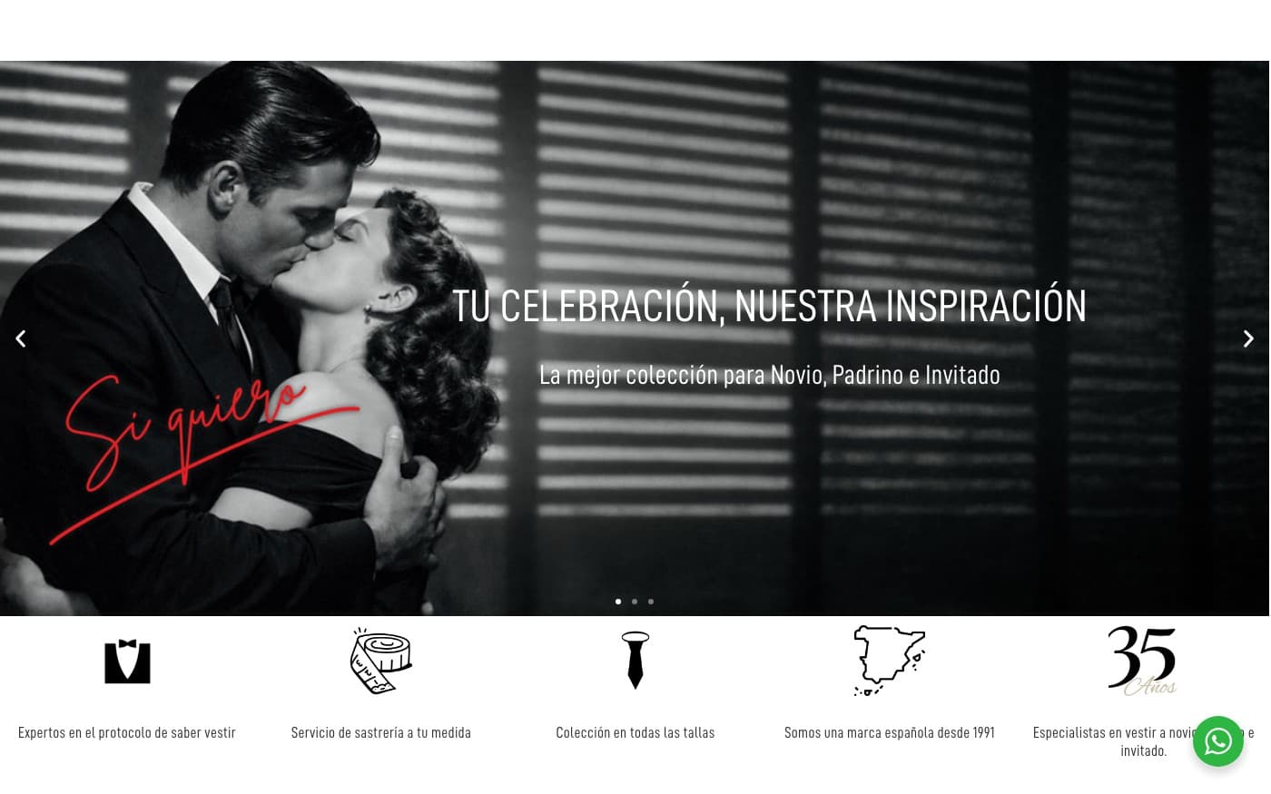Captura limpia de la home de Protocolo Novios, incluida en la guía de novios.