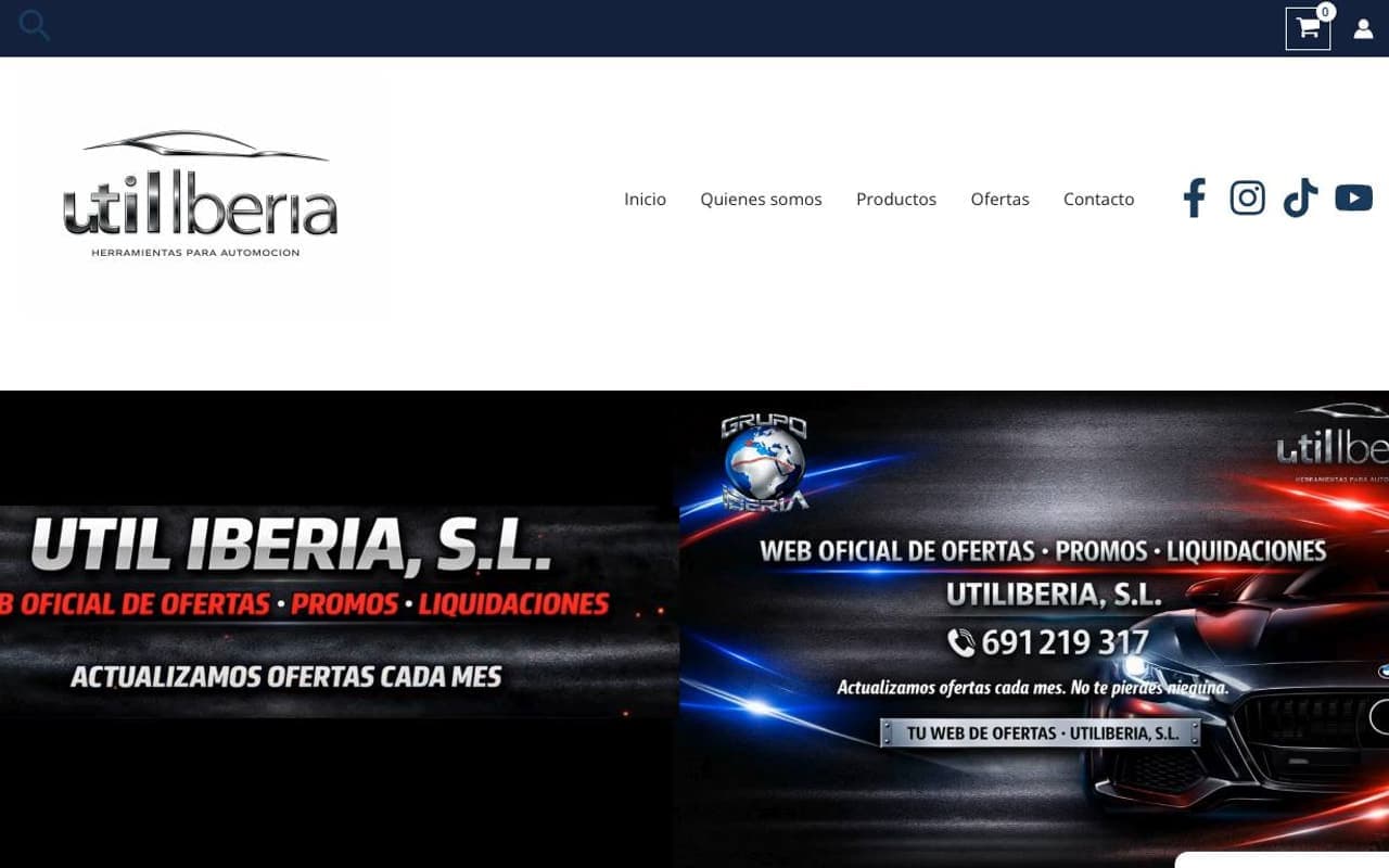 Captura limpia de una tienda oficial de mantenimiento