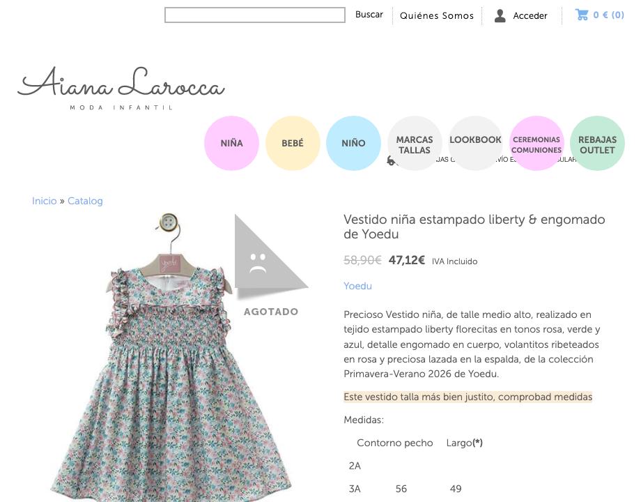Vestido niña estampado liberty & engomado de Yoedu | Aiana Larocca