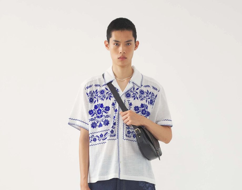 Chemise brodée Mamie