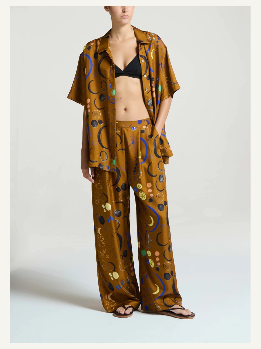 Isola Trouser Celestial Copper Silk Twill