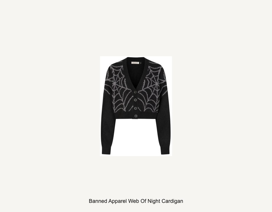 Banned Apparel Web Of Night Cardigan