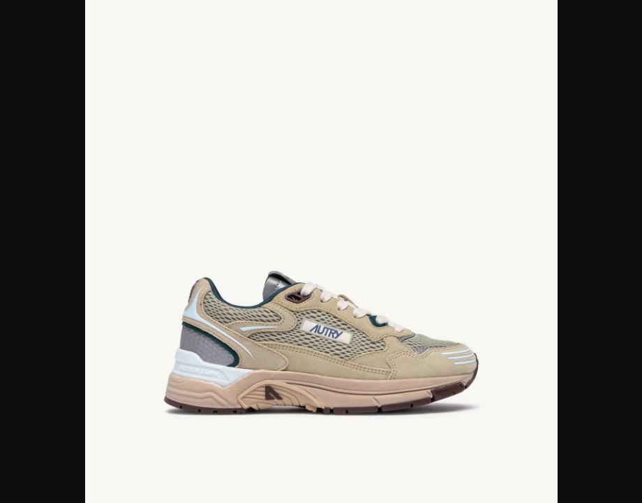ZAPATILLAS HYPERWAY DE ANTE Y MALLA CRUDO Y AZUL SPA