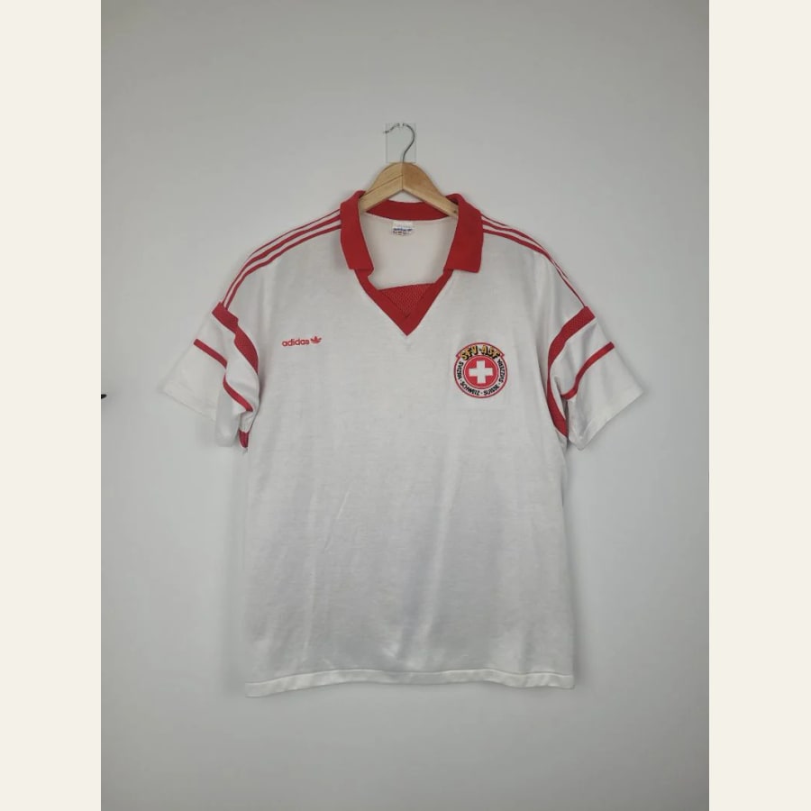 Original Switzerland *Match-issued* Away Jersey 1982 (vs. Spain) #19 - M