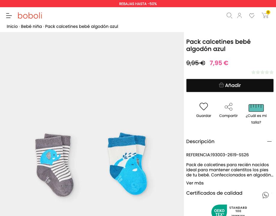 28911 224357 pack calcetines bebe algodon azul 8445470800453.html