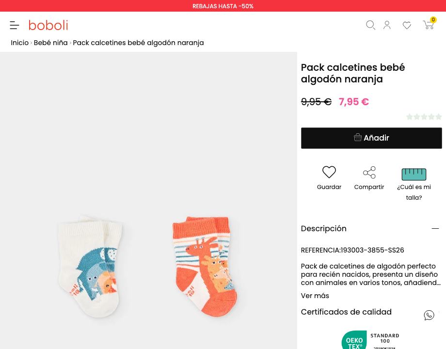 28912 224360 pack calcetines bebe algodon naranja 8445470802594.html
