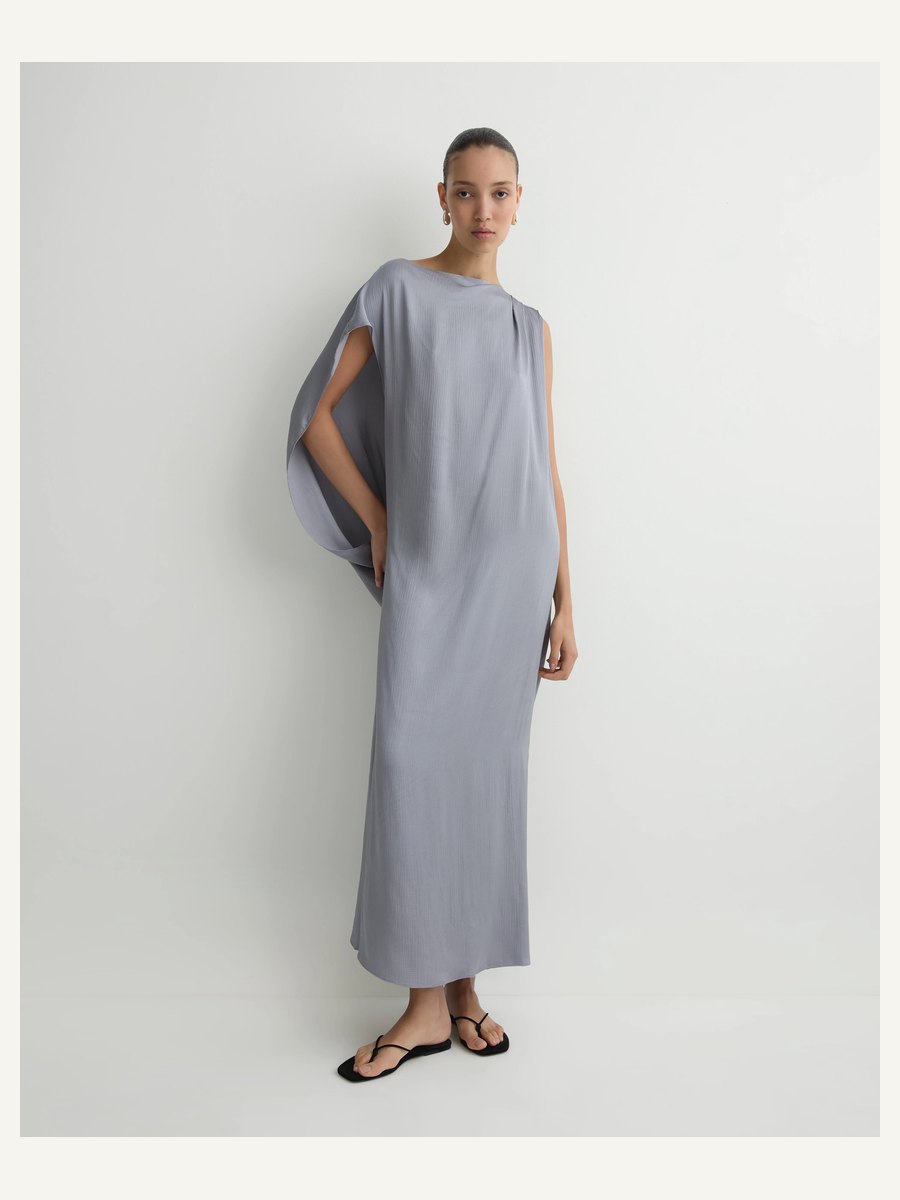 Ardea Asymmetric Maxi Dress - Steel