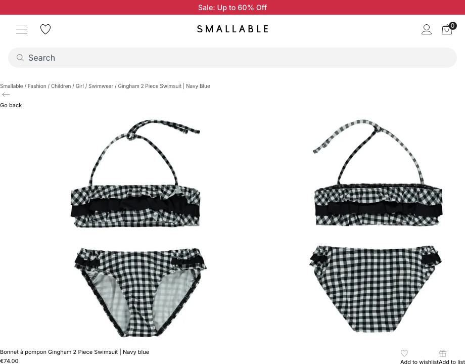 Gingham 2 Piece Swimsuit