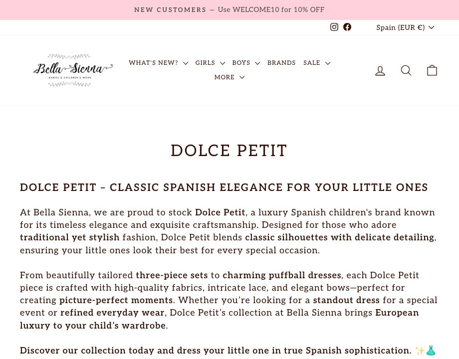 Dolce Petit vestidos