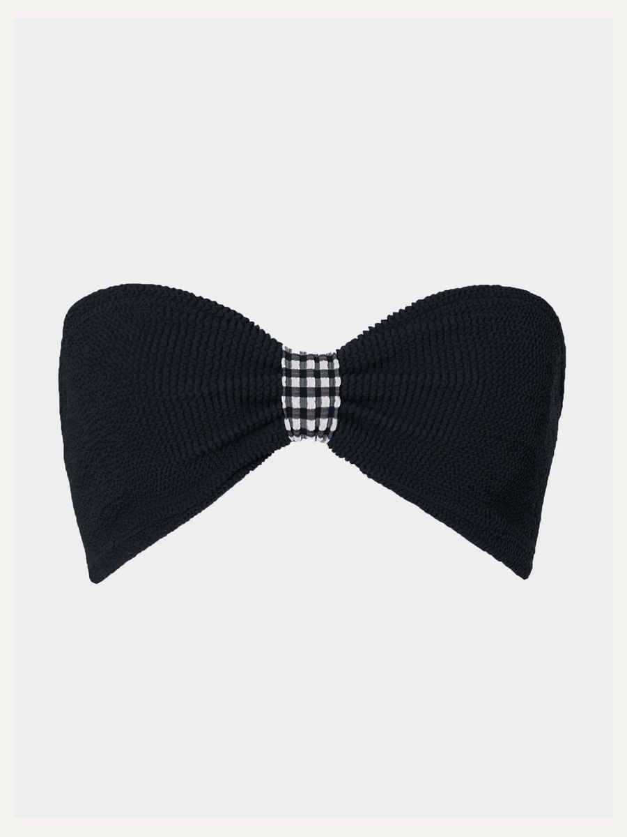 Jean Bikini Top - Black Gingham