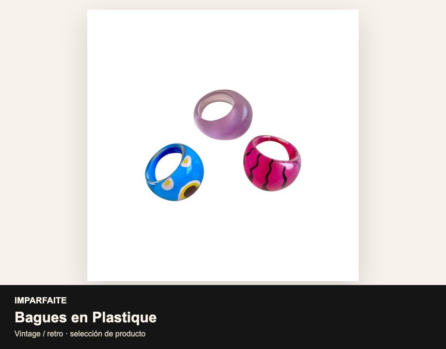 Bagues en Plastique