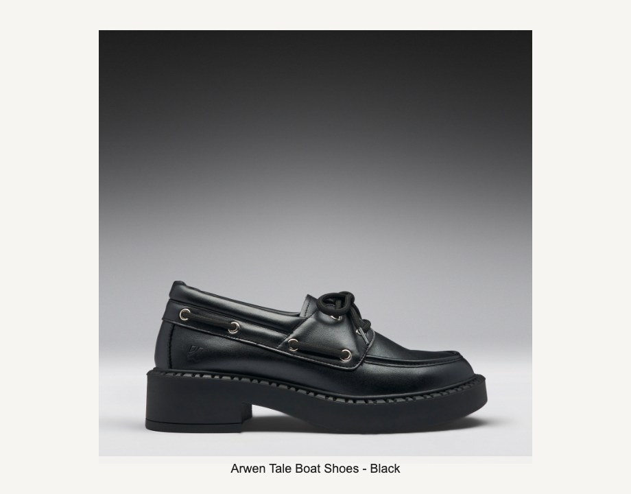 Arwen Tale Boat Shoes - Black