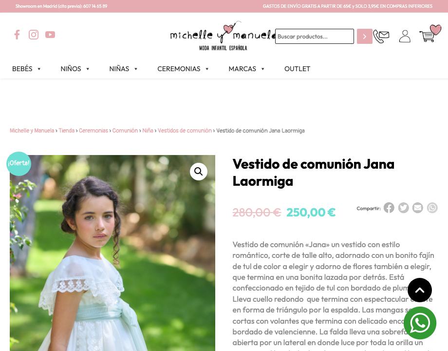 Vestido de comunión Jana Laormiga