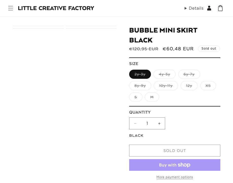 Bubble Mini Skirt Black