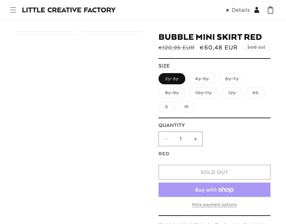 Bubble Mini Skirt Red