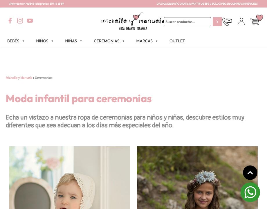 ropa ceremonia infantil