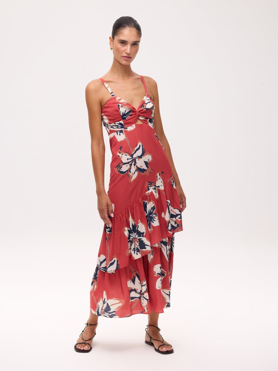 Shakespeare Flowers vestido midi