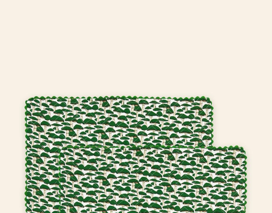 Green Mushroom Placemat | Set of Two