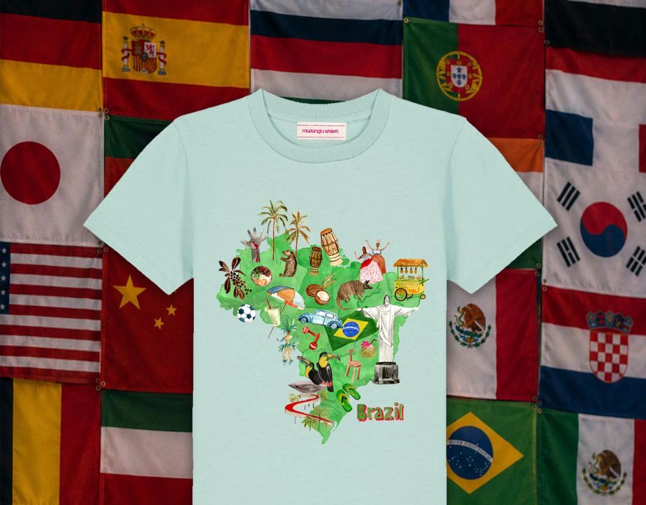 Kids Brazil T-Shirt Blue