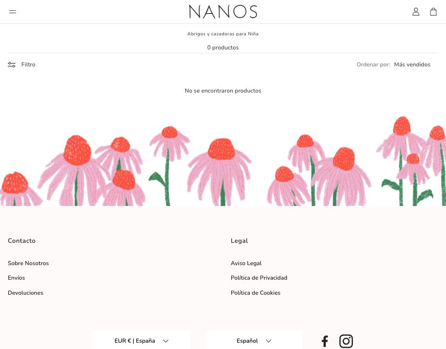Prenda exterior para nina