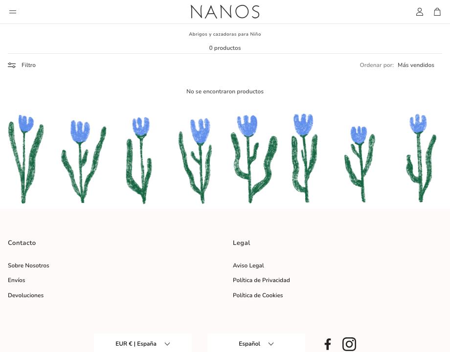 Prenda exterior para nino