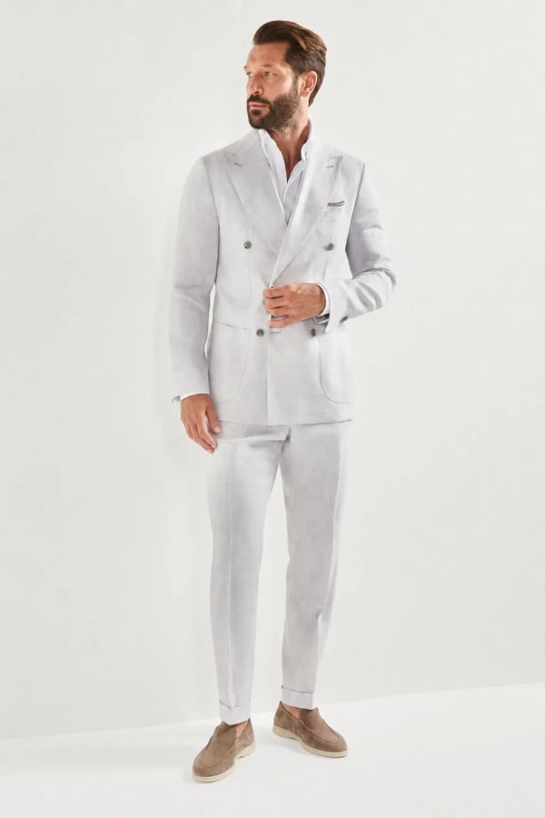 Ice double breasted Super 160's blend suit