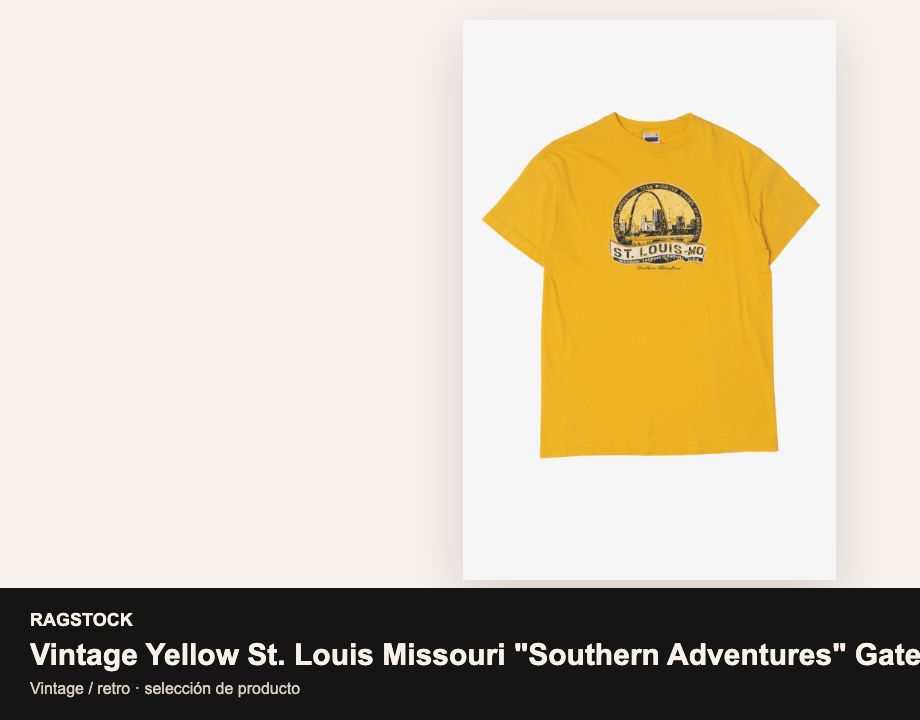Vintage Yellow St. Louis Missouri "Southern Adventures" Gateway Arch T-Shirt (20