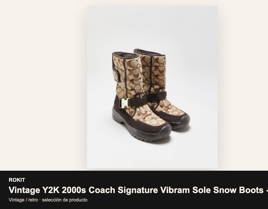 Vintage Y2K 2000s Coach Signature Vibram Sole Snow Boots - UK4.5