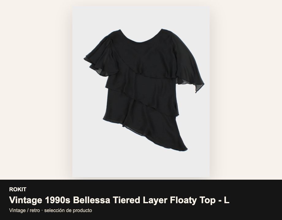 Vintage 1990s Bellessa Tiered Layer Floaty Top - L